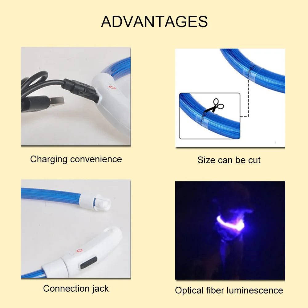 LED Rechargeable Dog Collar